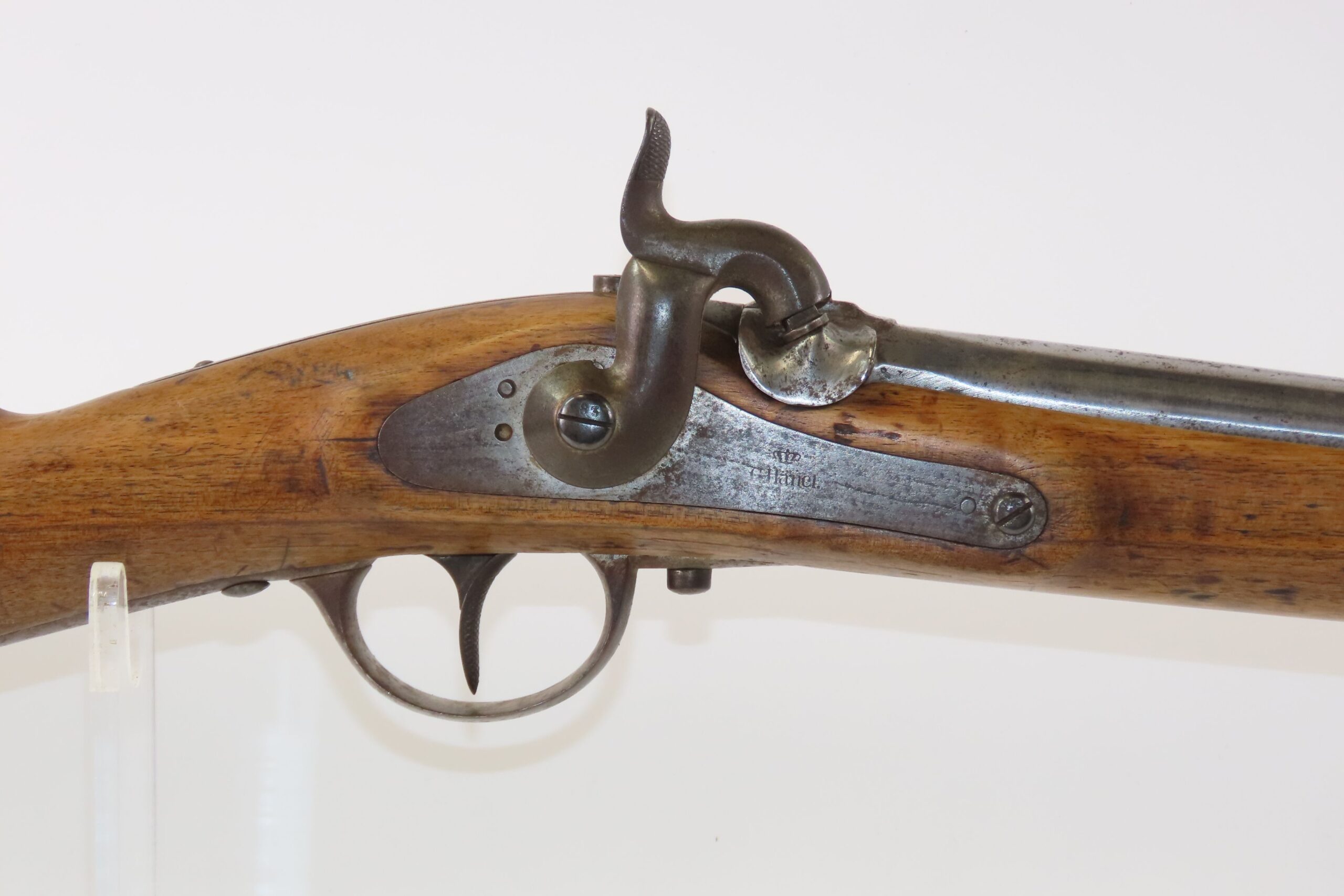CIVIL WAR Mid-1800s Antique German G. HANEL of SUHL .58 Half Stock MILITARY CAVALRY Carbine with BAYONET LUG - Image 5