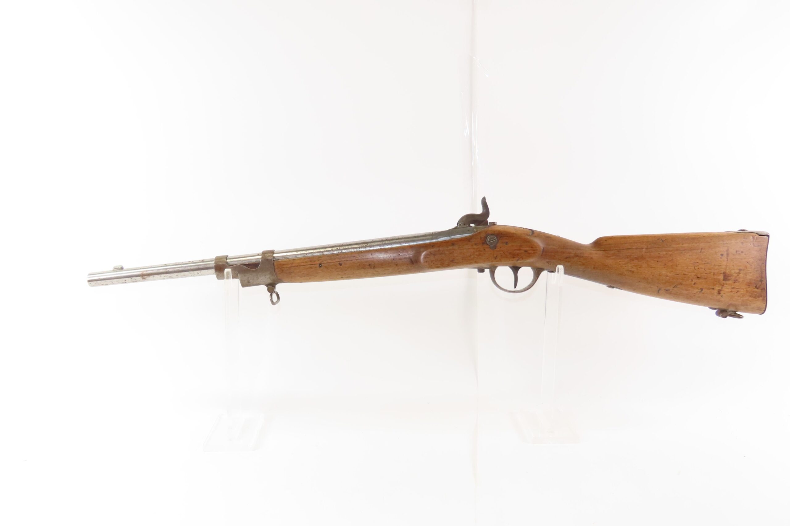 CIVIL WAR Mid-1800s Antique German G. HANEL of SUHL .58 Half Stock MILITARY CAVALRY Carbine with BAYONET LUG - Image 14