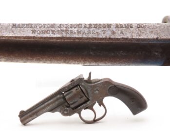 HARRINGTON & RICHARDSON Top Break Double Action .22 RF C&R Blued Revolver Early 1900s SELF DEFENSE Conceal & Carry Weapon