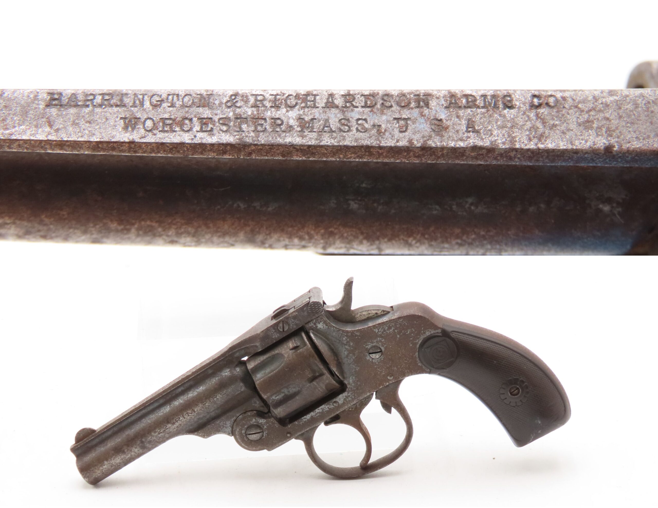 HARRINGTON & RICHARDSON Top Break Double Action .22 RF C&R Blued Revolver Early 1900s SELF DEFENSE Conceal & Carry Weapon