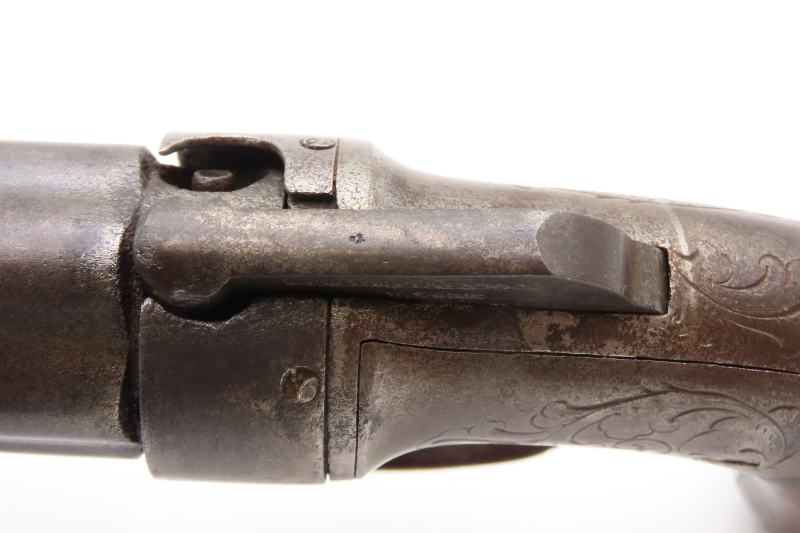 ANTEBELLUM / CIVIL WAR Era Antique MANHATTAN Percussion PEPPERBOX Revolver 6-Shot SELF DEFENSE Gun Made in Norwich, Conn. - Image 9