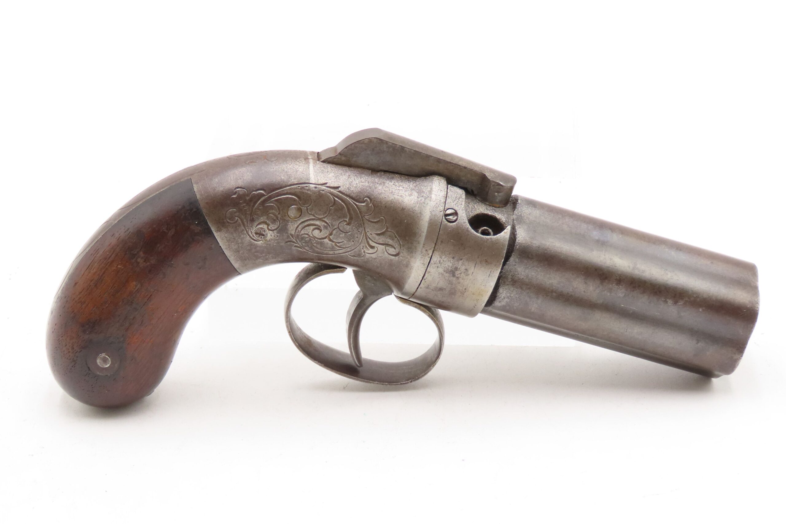 ANTEBELLUM / CIVIL WAR Era Antique MANHATTAN Percussion PEPPERBOX Revolver 6-Shot SELF DEFENSE Gun Made in Norwich, Conn. - Image 16