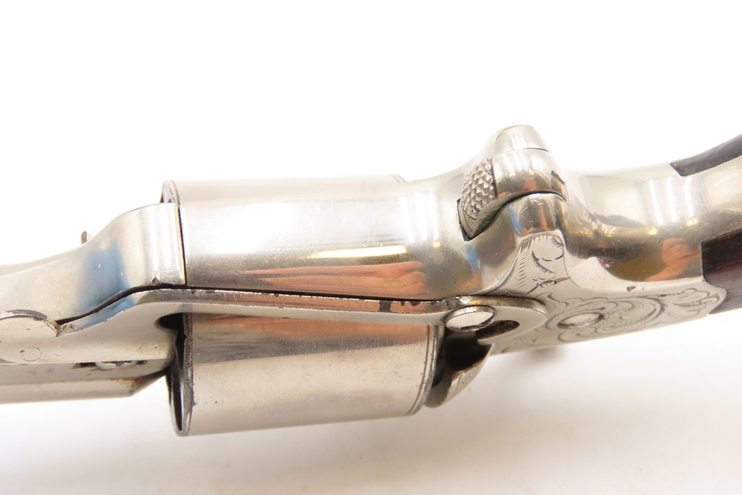 ENGRAVED CIVIL WAR Antique NATIONAL ARMS Moore’s Patent Teat-Fire Revolver Handgun that Circumvented S&W’s ROLLIN WHITE Patent - Image 12