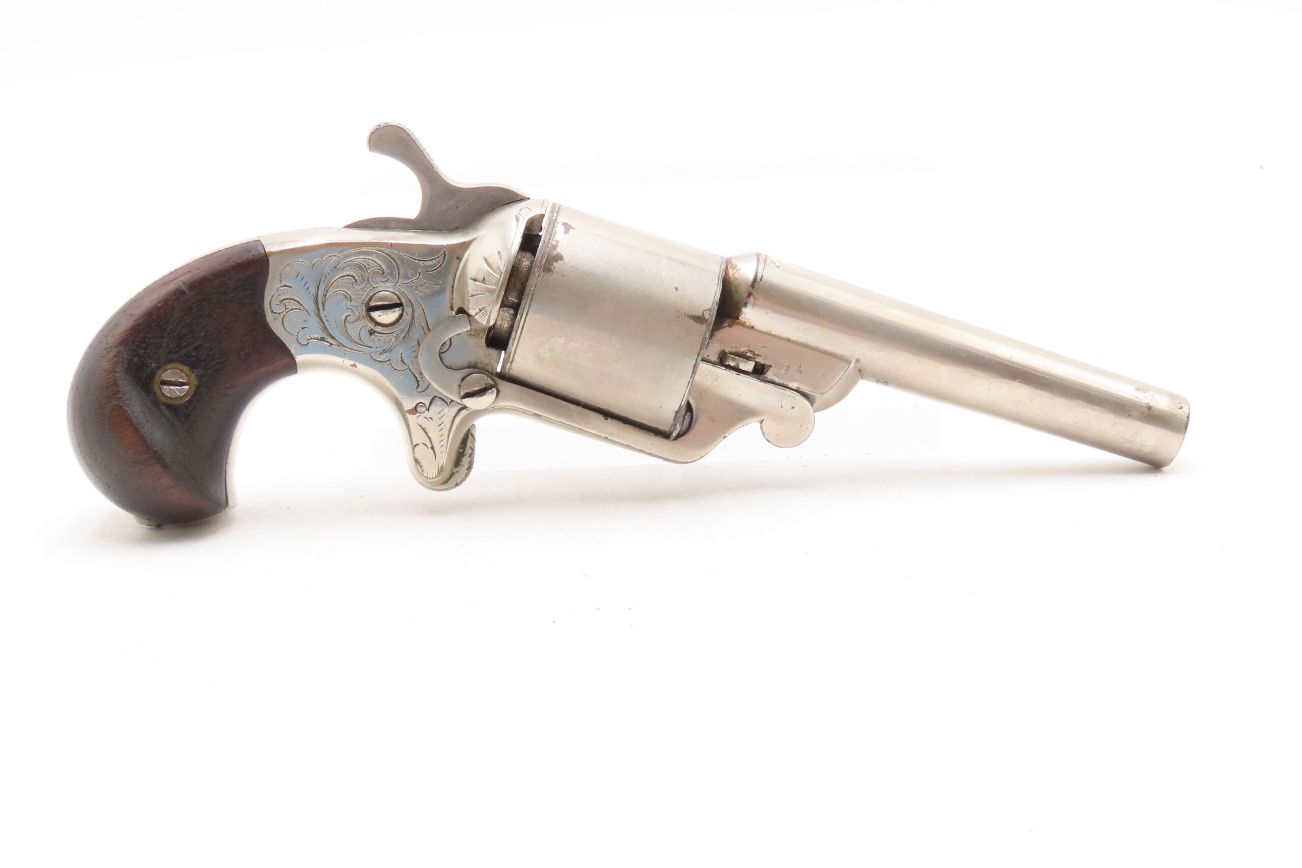 ENGRAVED CIVIL WAR Antique NATIONAL ARMS Moore’s Patent Teat-Fire Revolver Handgun that Circumvented S&W’s ROLLIN WHITE Patent - Image 15