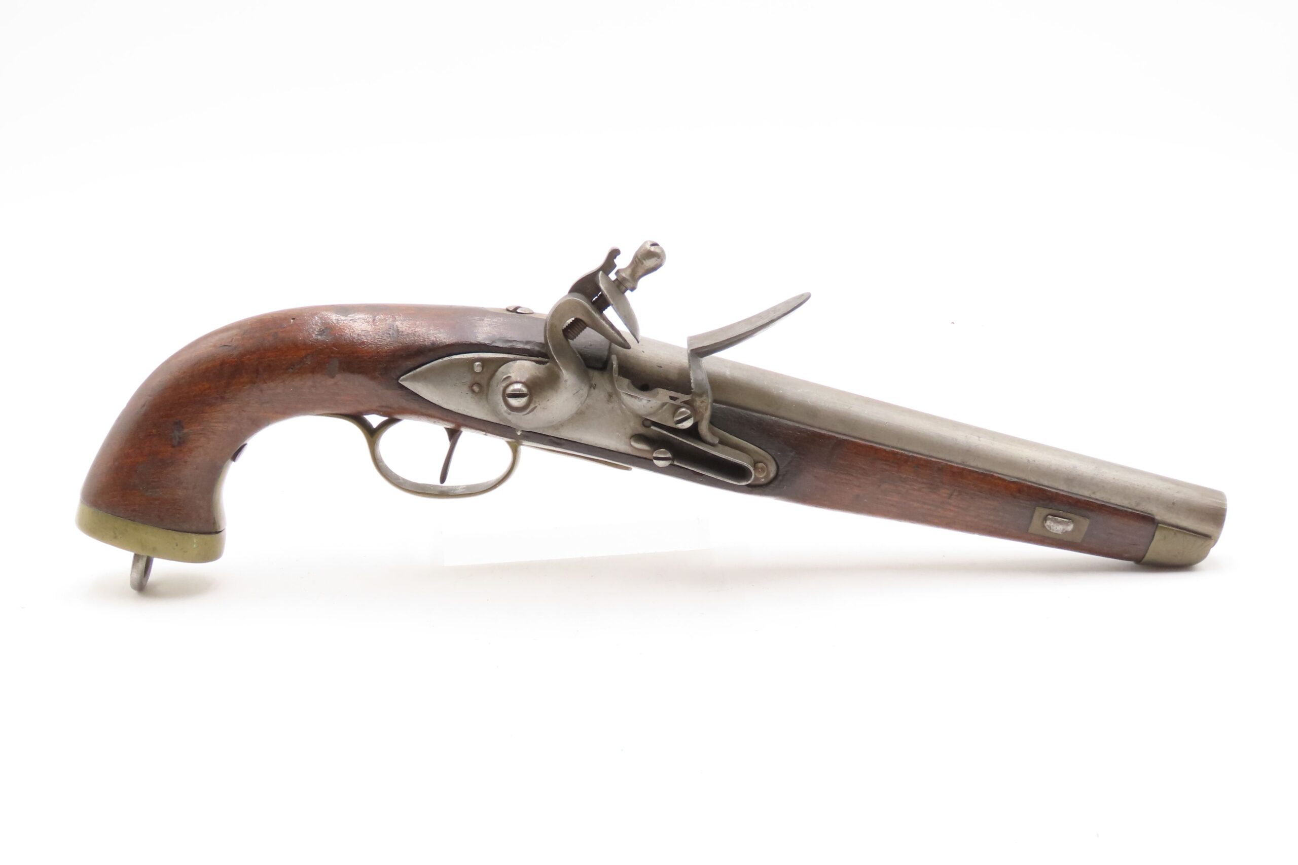DUTCH/BELGIAN Antique SEA SERVICE .69 FLINTLOCK Military NAVAL Pistol DELFT .69 Caliber Naval Pistol Made Circa 1830s in Liege - Image 3