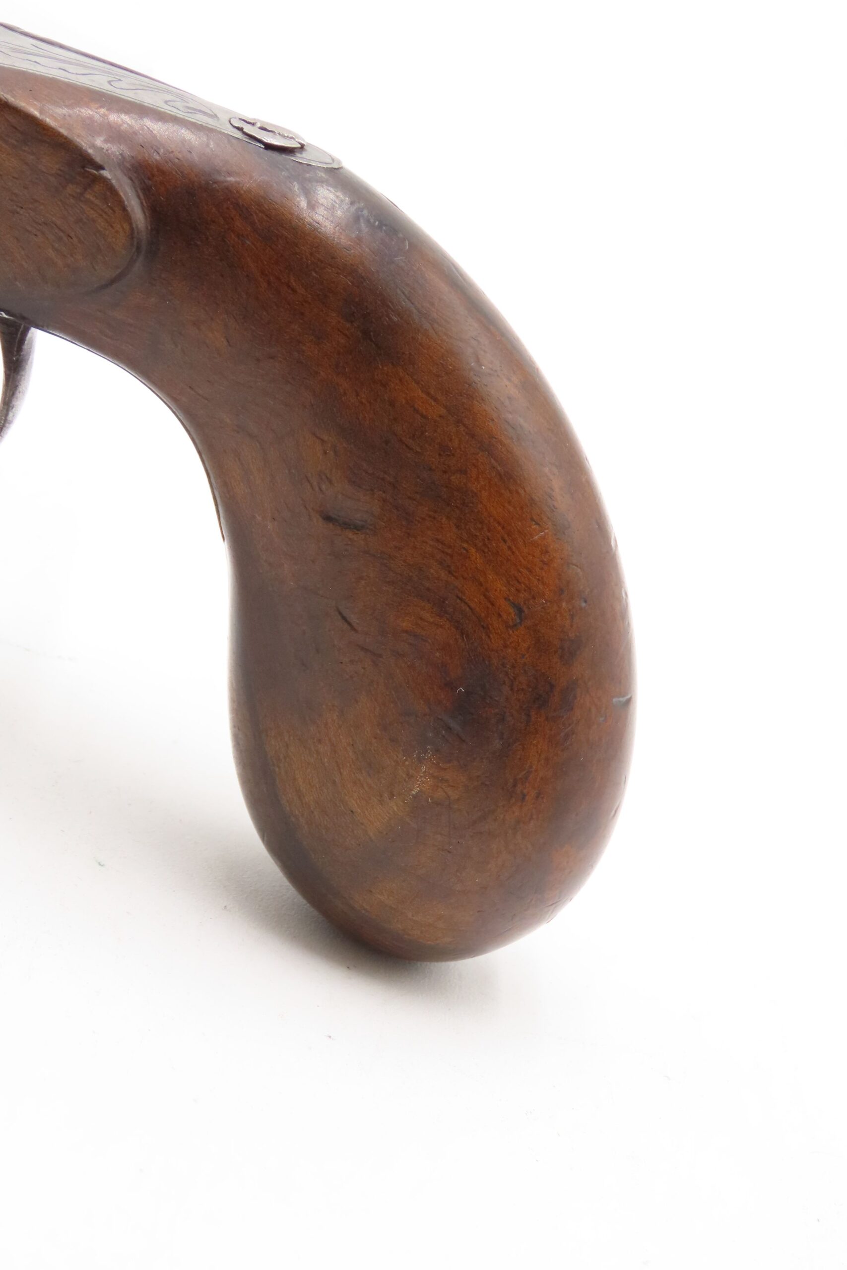 DOUBLE BARREL Antique OVER/UNDER Boxlock .45 Percussion SELF DEFENSE Pistol - Image 4