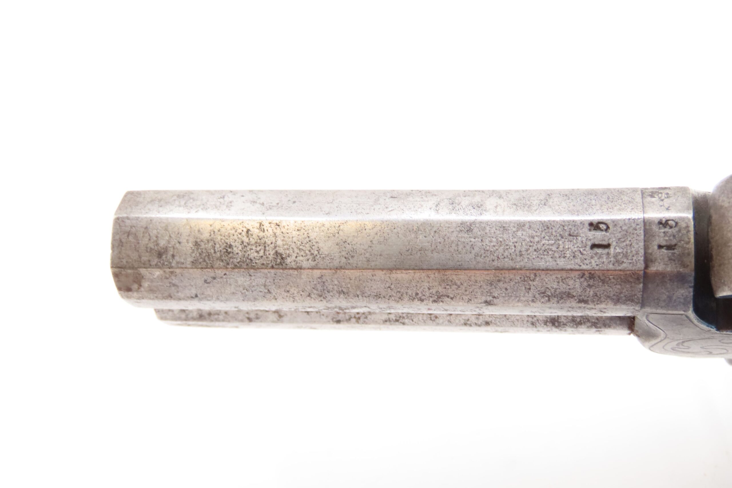 DOUBLE BARREL Antique OVER/UNDER Boxlock .45 Percussion SELF DEFENSE Pistol - Image 11
