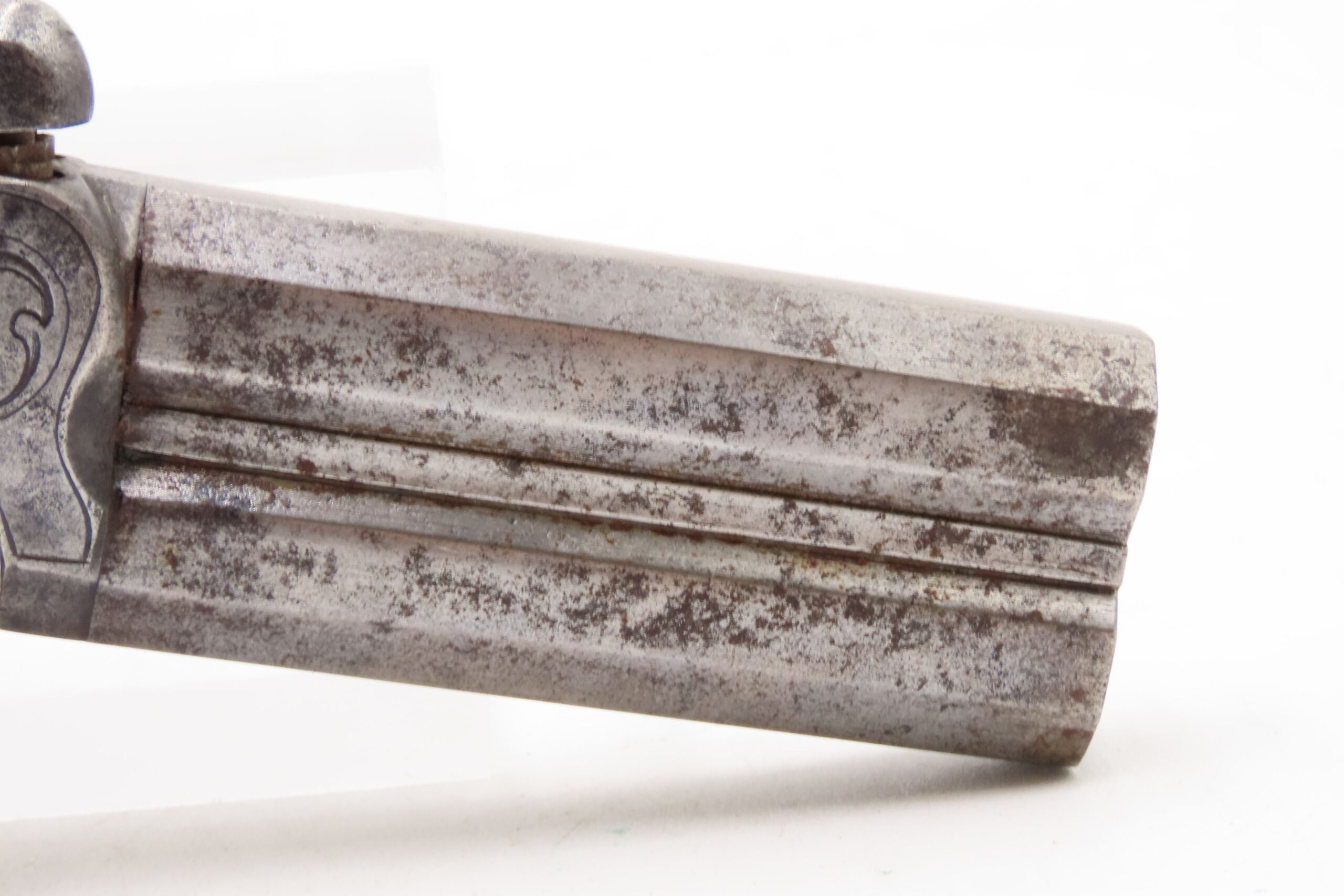 DOUBLE BARREL Antique OVER/UNDER Boxlock .45 Percussion SELF DEFENSE Pistol - Image 18