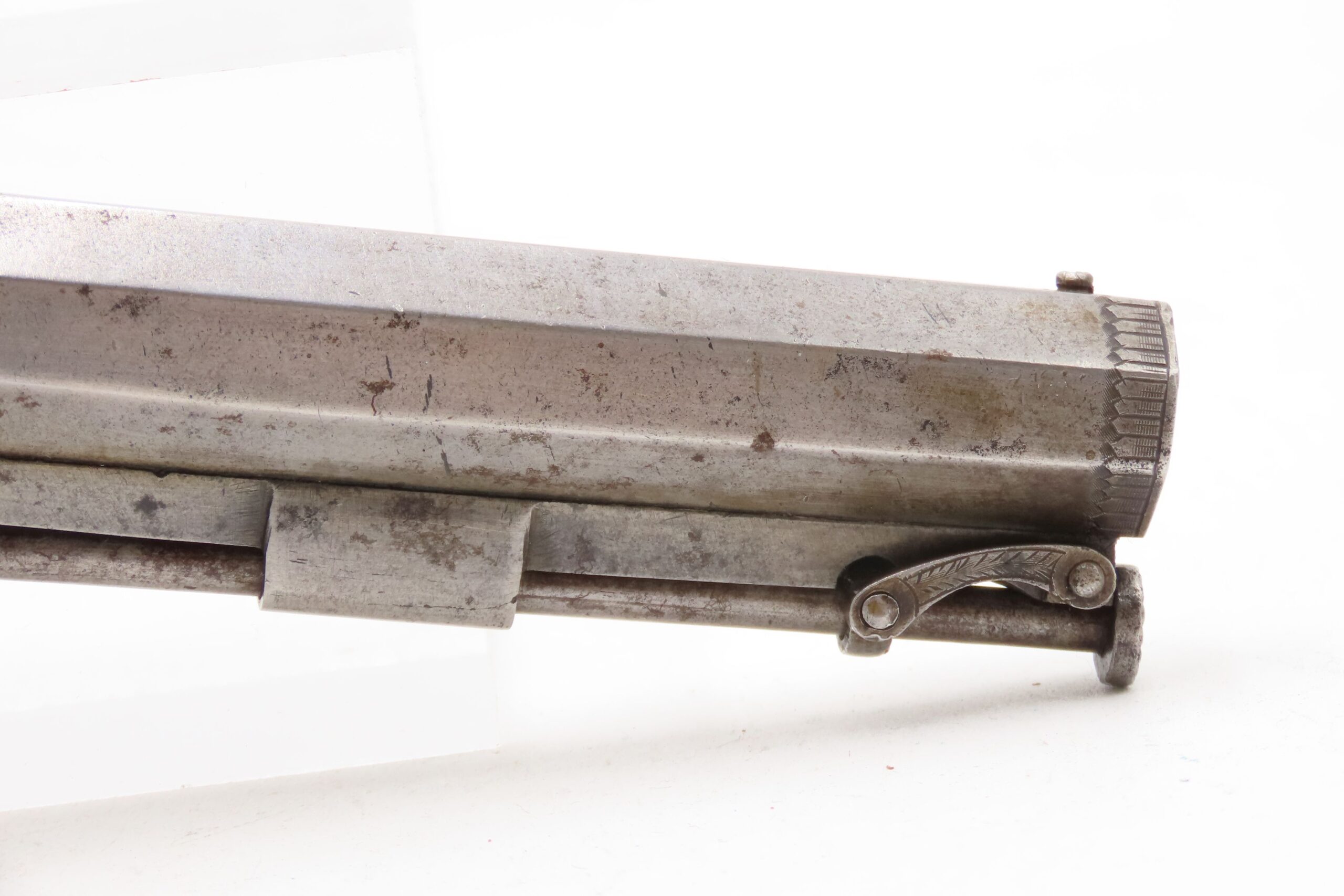 ENGRAVED Antique British RICHARDSON Boxlock Percussion SELF DEFENSE Pistol “LIVERPOOL” 1840s SIDEHAMMER Coat/Pocket Pistol - Image 23