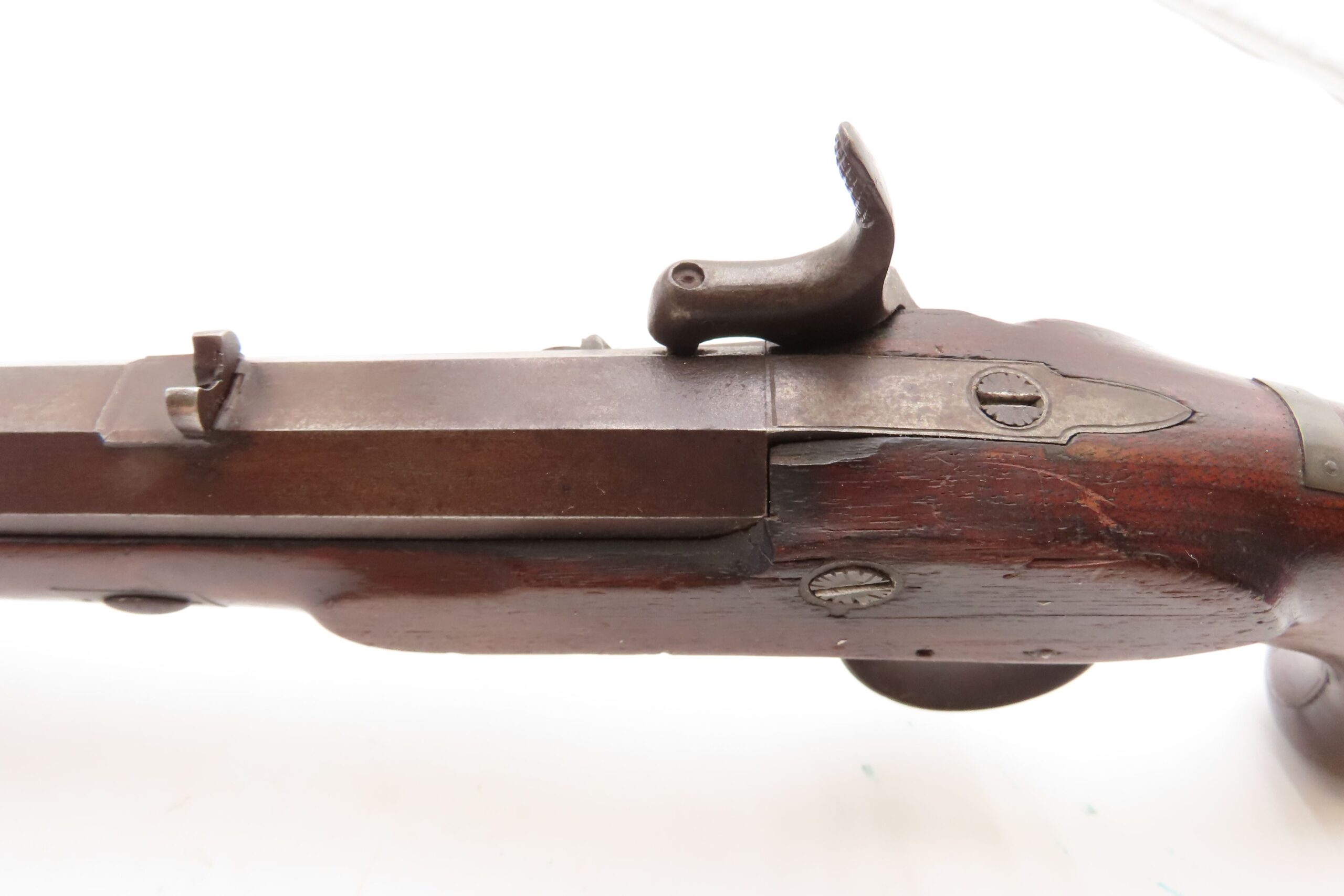c1830s-40s R. ROGERS Rare PILL-PRIMED Antique TRANSITIONAL Utica, NY Pistol Also known as the “PILLOCK” Firing System - Image 8