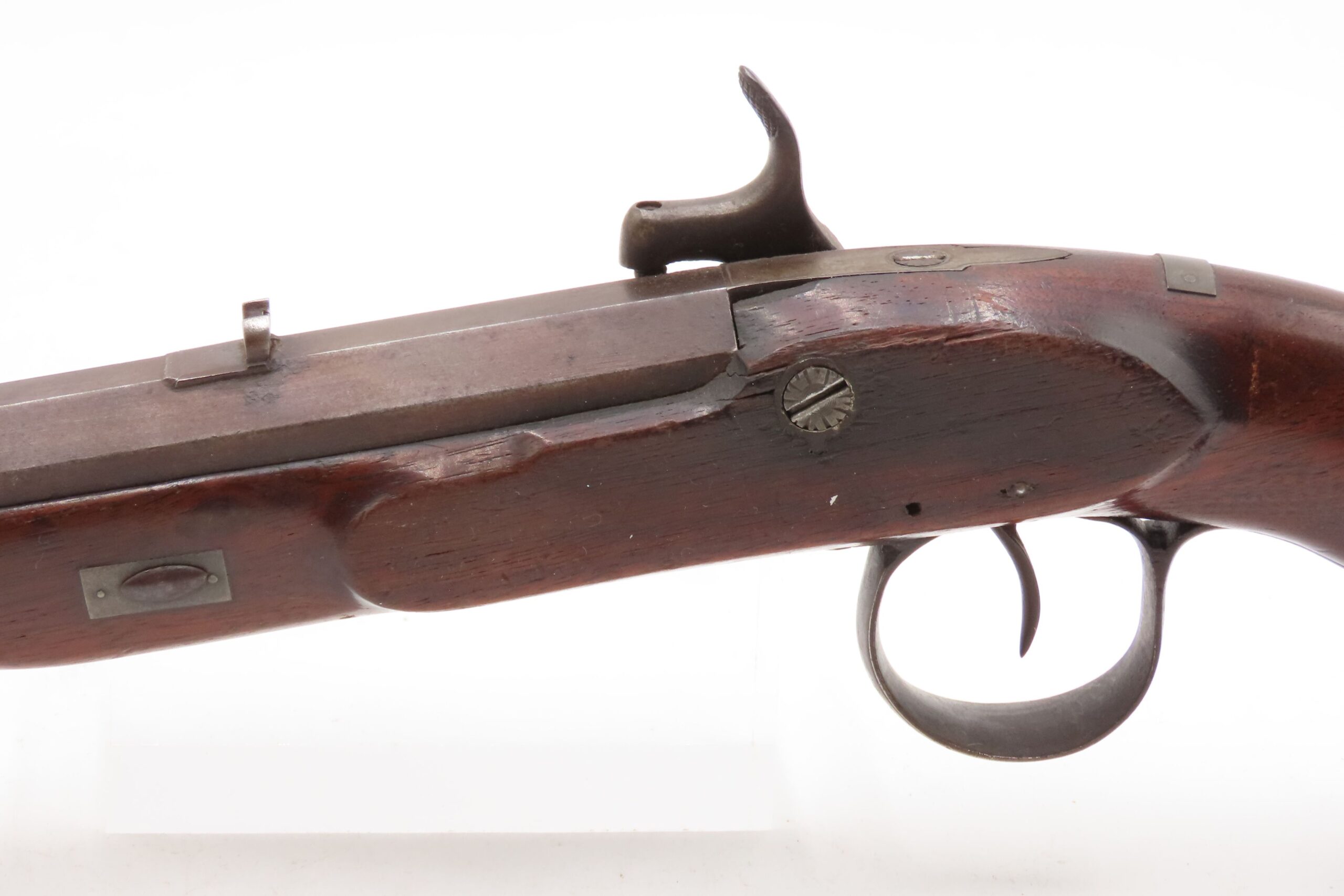 c1830s-40s R. ROGERS Rare PILL-PRIMED Antique TRANSITIONAL Utica, NY Pistol Also known as the “PILLOCK” Firing System - Image 4