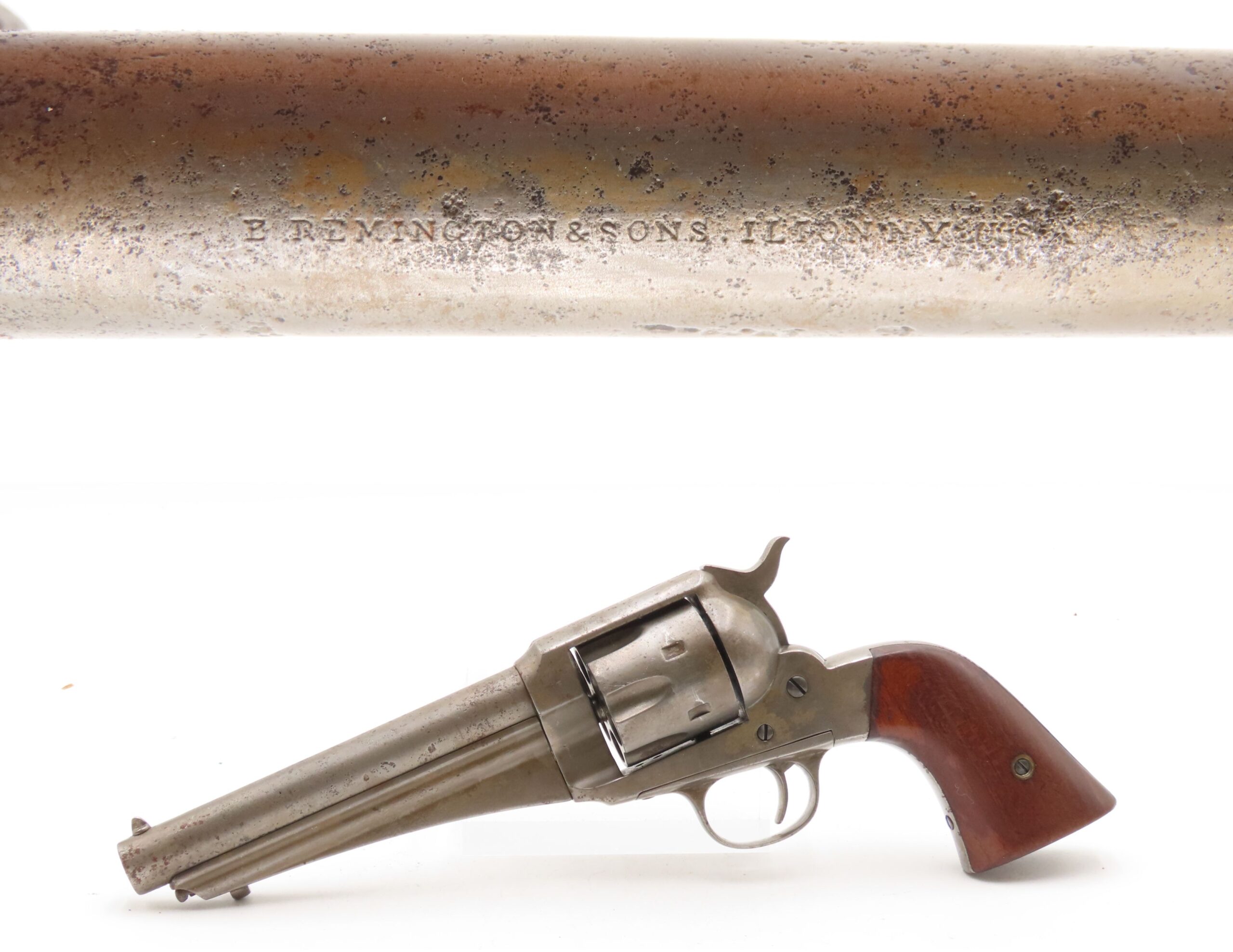 DESIREABLE Antique E. REMINGTON M1875 .44-40 Single Action ARMY Revolver JESSE and FRANK JAMES Revolver of Choice BLUED