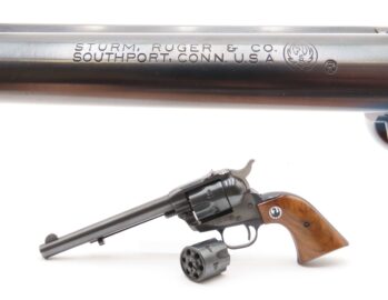 1961 RUGER SINGLE SIX Convertible Single Action 3-SCREW FRAME Revolver C&R With Desirable MATCHING .22 Rimfire Extra Cylinder