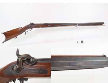 SILVER INLAID SWISS Antique HERRMANN of AARBERG Percussion SCHUETZEN Rifle Mid-19th Century Long Range Target Rifle