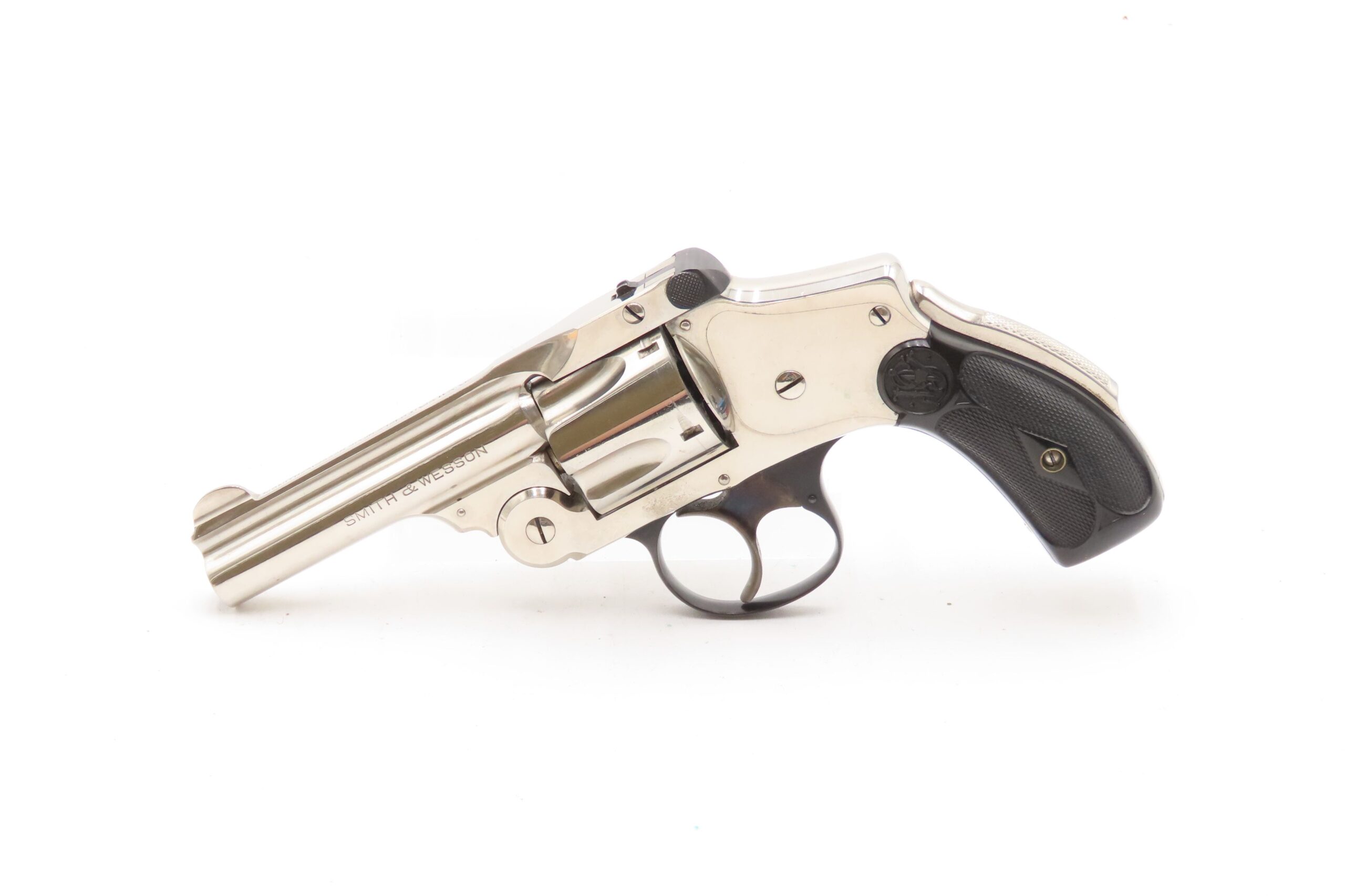 SMITH & WESSON .38 Safety Hammerless SELF DEFENSE Handgun C&R S&W CONCEAL & CARRY Revolver NICE NICKEL FINISH - Image 3
