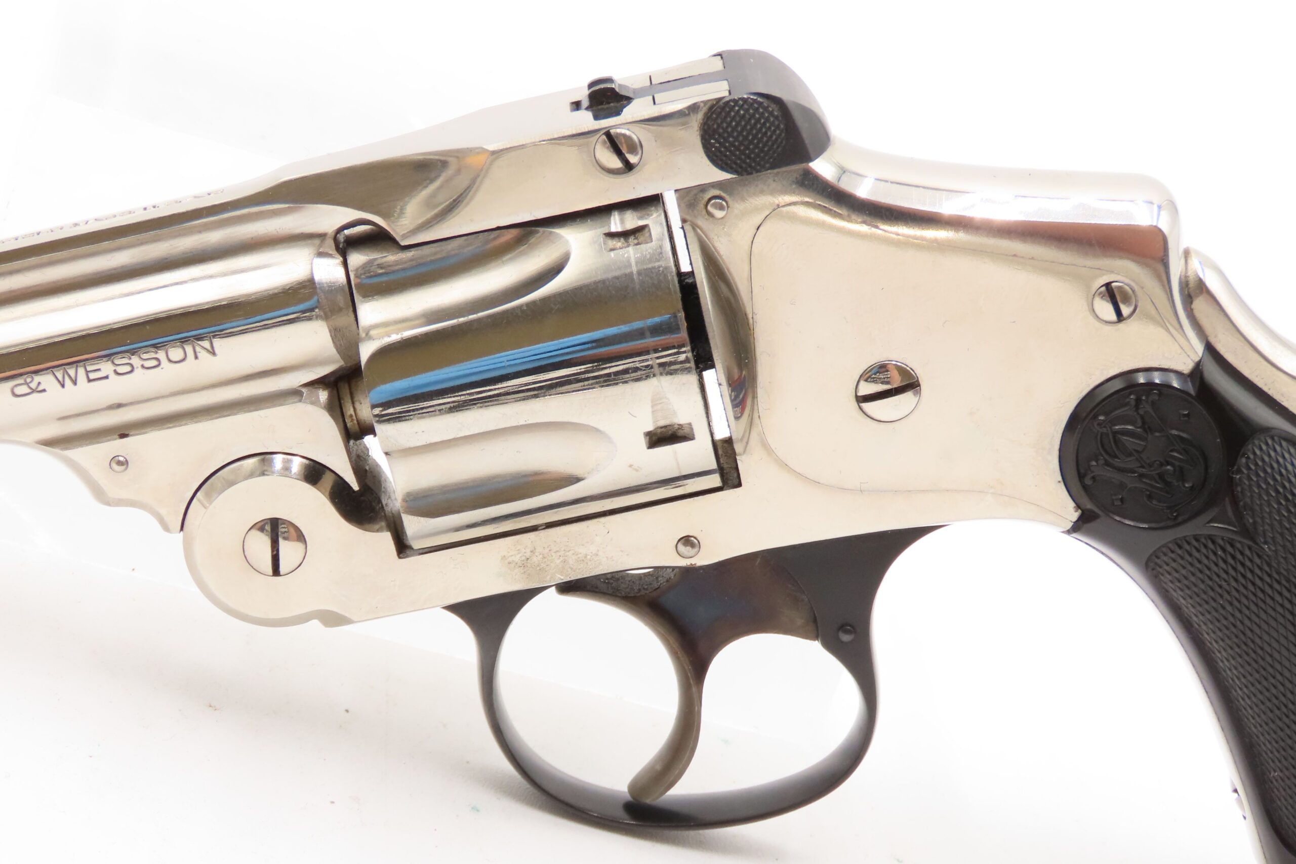 SMITH & WESSON .38 Safety Hammerless SELF DEFENSE Handgun C&R S&W CONCEAL & CARRY Revolver NICE NICKEL FINISH - Image 5