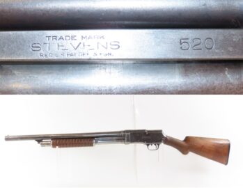 Pre-World War I J. STEVENS A. & T. M520 12 g. PUMP/SLIDE ACTION Shotgun C&R Early 1900s HUNTING/SPORTING Game Getter