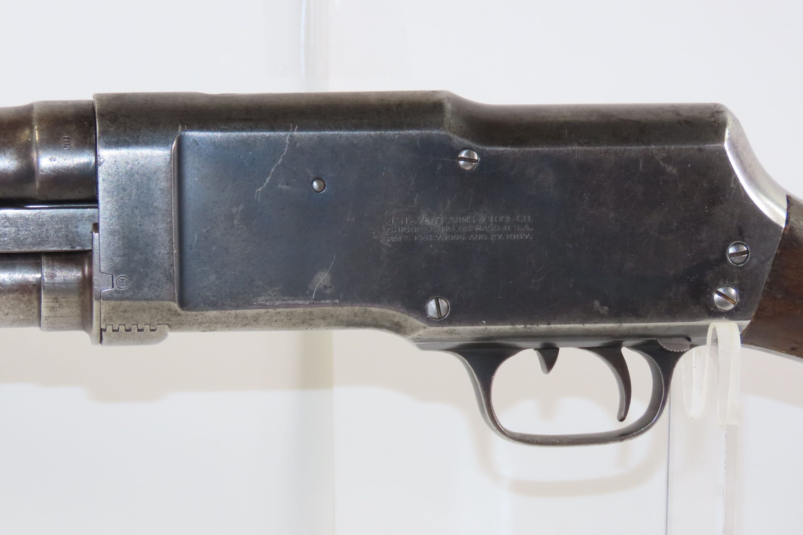 Pre-World War I J. STEVENS A. & T. M520 12 g. PUMP/SLIDE ACTION Shotgun C&R Early 1900s HUNTING/SPORTING Game Getter - Image 5