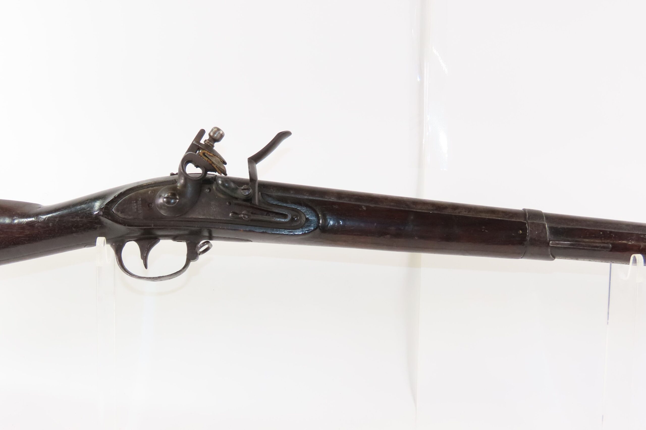Antique WICKHAM U.S. M1816 MEXICAN-AMERICAN WAR Flintlock Musket w/BAYONET With 1826 Dated LOCK and BARREL TANG - Image 5