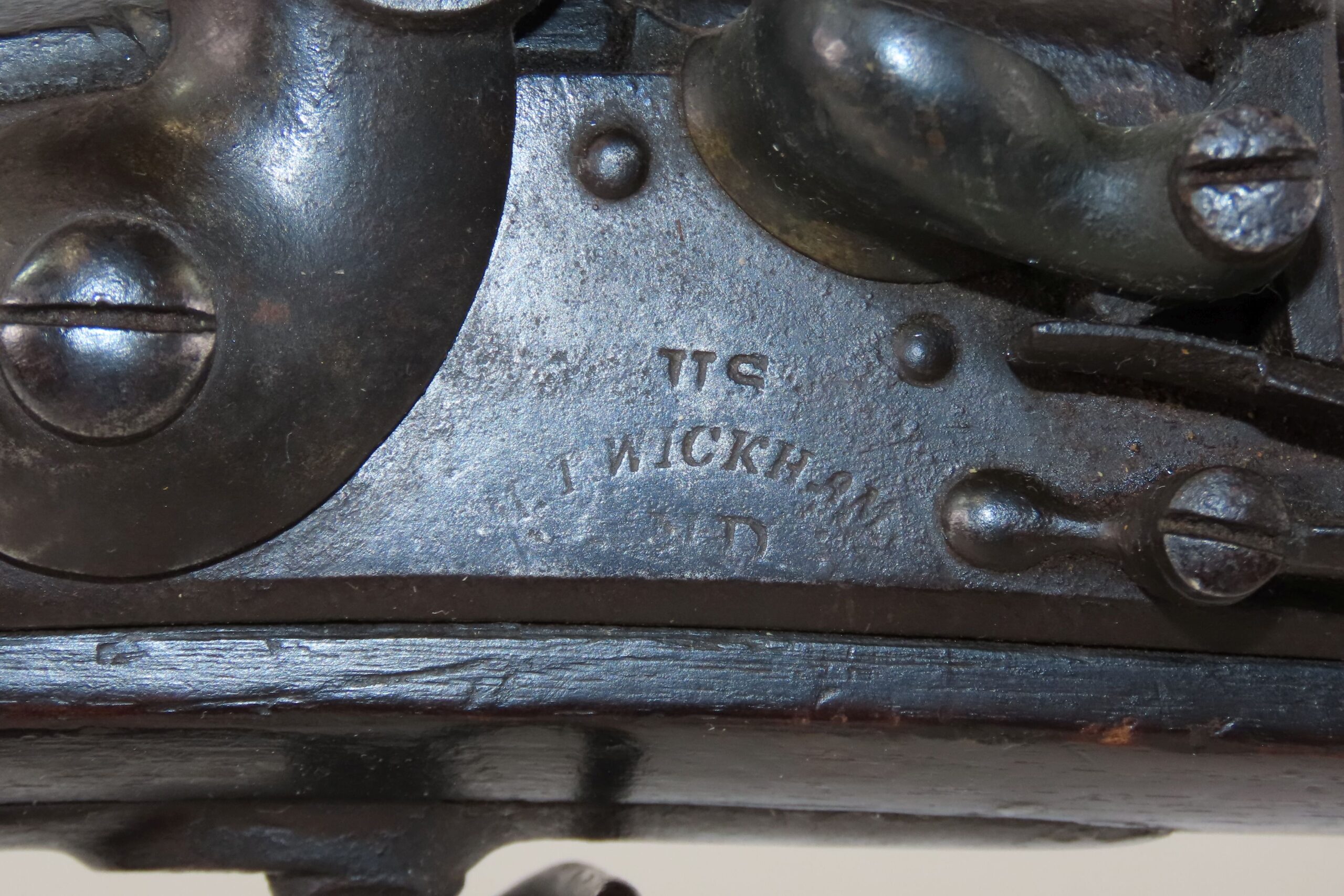 Antique WICKHAM U.S. M1816 MEXICAN-AMERICAN WAR Flintlock Musket w/BAYONET With 1826 Dated LOCK and BARREL TANG - Image 6