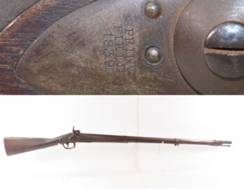 1839 mfr Antique U.S. SPRINGFIELD ARMORY M1816 Percussion Conversion Musket FLINTLOCK to Percussion U.S. MILITARY Longarm
