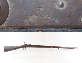 CIVIL WAR Antique M.T. WICKHAM U.S. M1816 Percussion Conversion MUSKET NEW JERSEY Marked BOLSTER Conversion to Percussion
