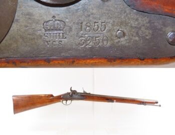 1855 Dated CIVIL WAR Era Antique V.C. SCHILLING Infantry Percussion CARBINE Scarce CONFEDERATE & UNION Military RIFLED Carbine