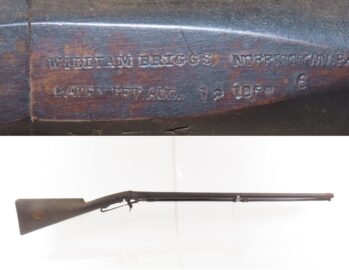 WILLIAM BRIGGS Antique ALL METAL Underhammer 14 Gauge Percussion SHOTGUN CIVIL WAR ERA with “V/P/Eagle Head” Barrel Proofs