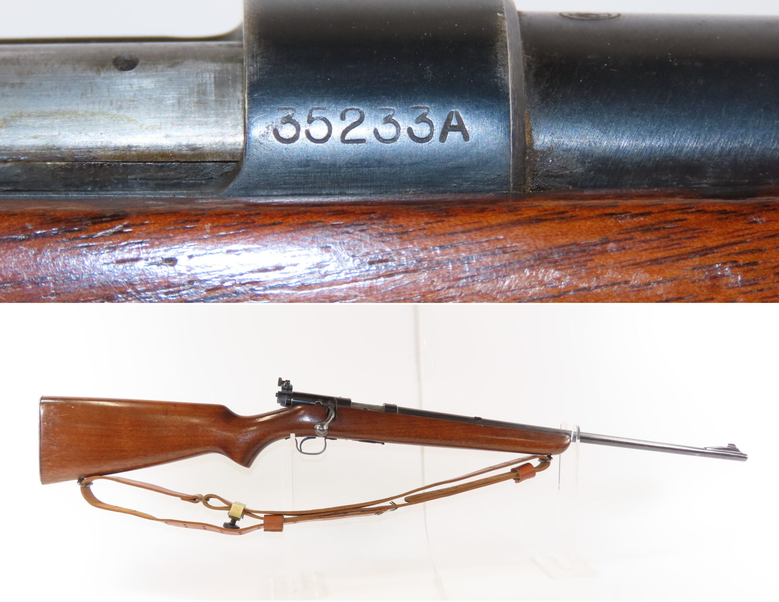 Pre-64 WINCHESTER Model 43 .218 BEE Bolt Action C&R HUNTING/SPORTING Rifle With LEATHER SLING and RECEIVER DRILLED & TAPPED