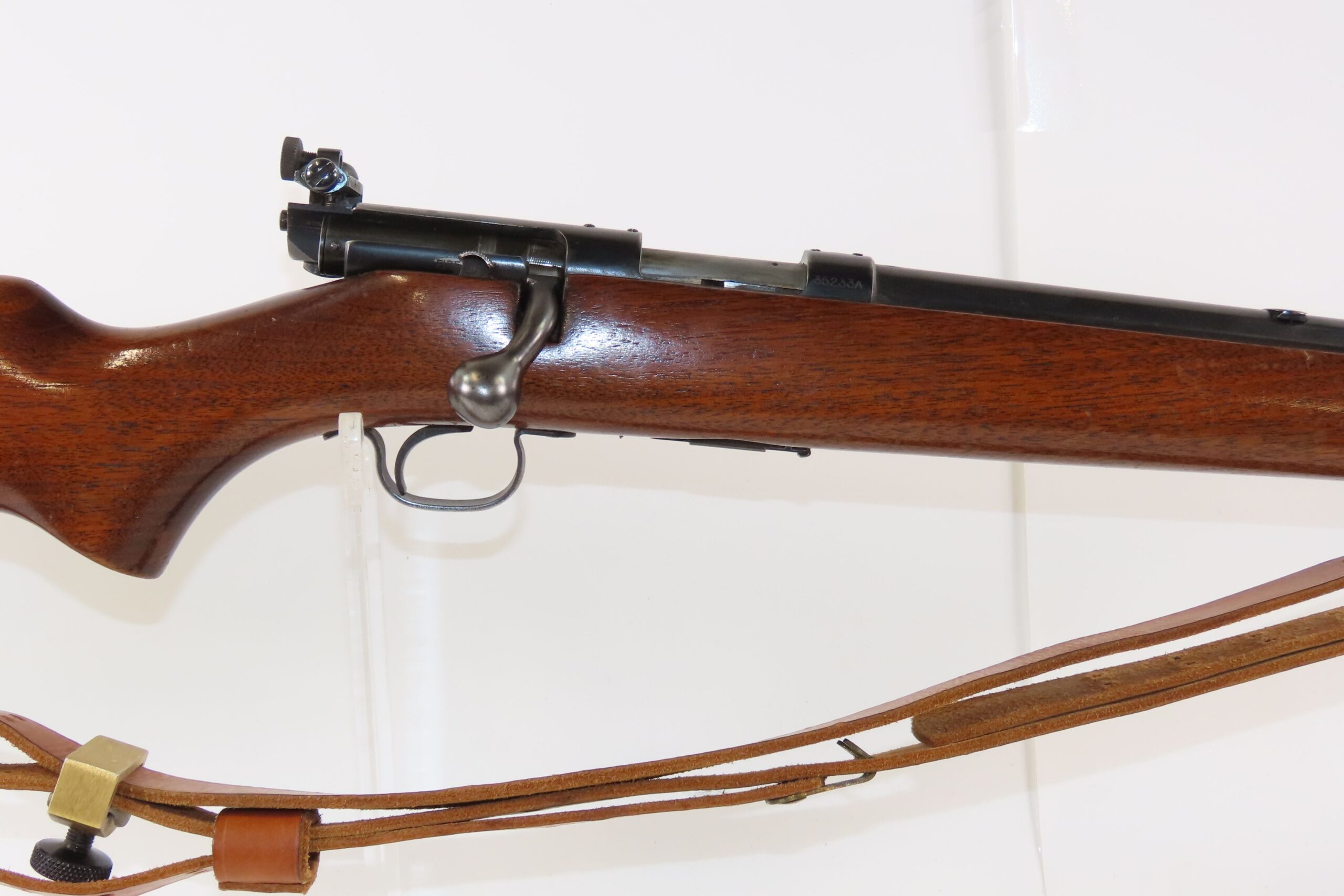 Pre-64 WINCHESTER Model 43 .218 BEE Bolt Action C&R HUNTING/SPORTING Rifle With LEATHER SLING and RECEIVER DRILLED & TAPPED - Image 5