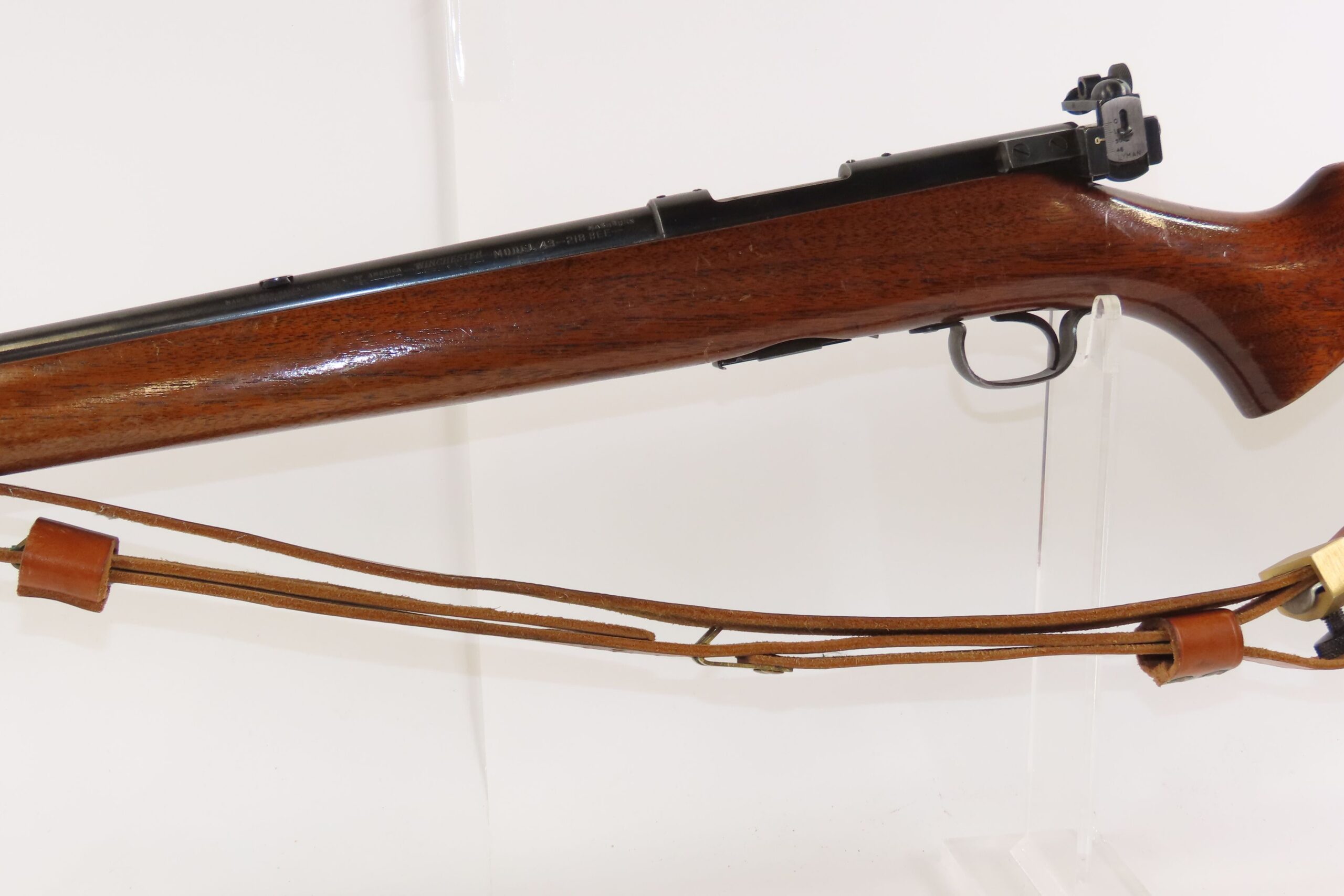 Pre-64 WINCHESTER Model 43 .218 BEE Bolt Action C&R HUNTING/SPORTING Rifle With LEATHER SLING and RECEIVER DRILLED & TAPPED - Image 17