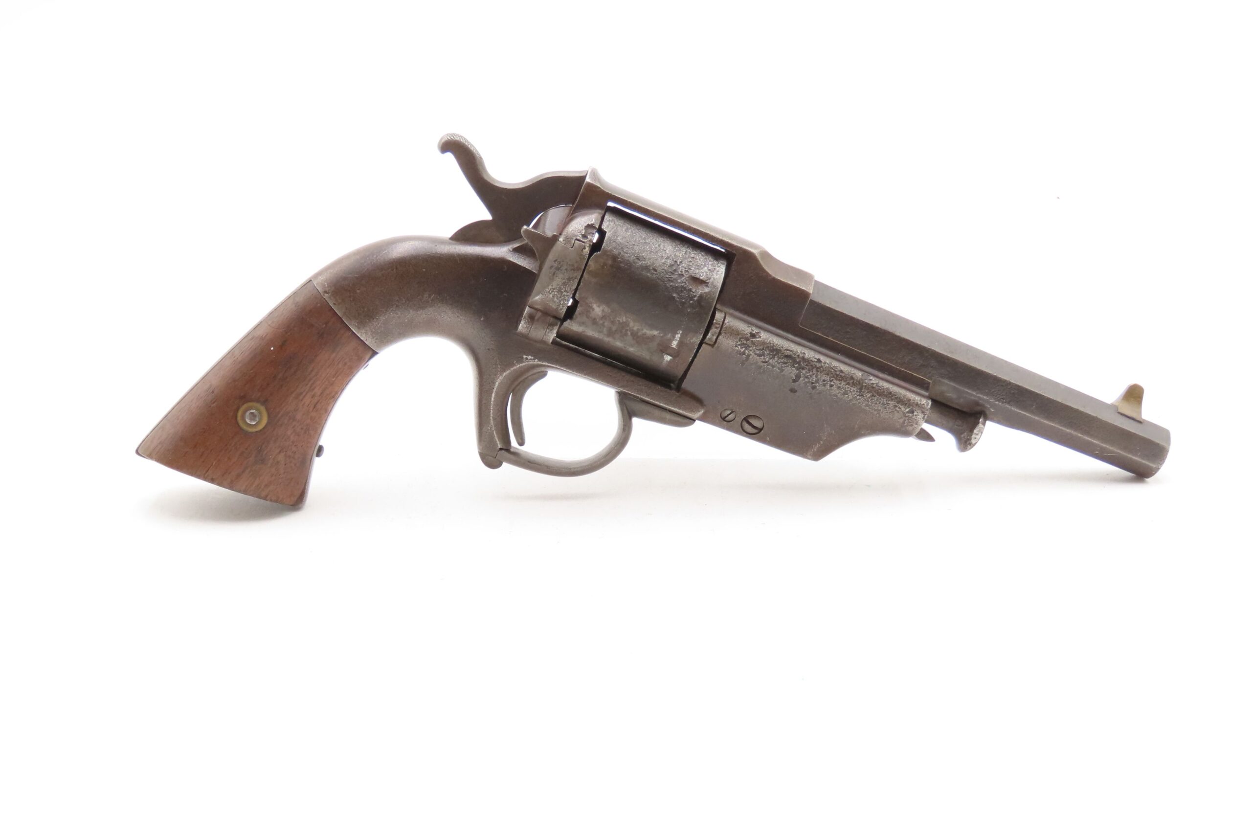 RARE CIVIL WAR Antique ALLEN & WHEELOCK Center Hammer LIPFIRE NAVY Revolver 1 of 250 .36 Cal. LIPFIRE Revolvers Made circa 1861 - Image 16
