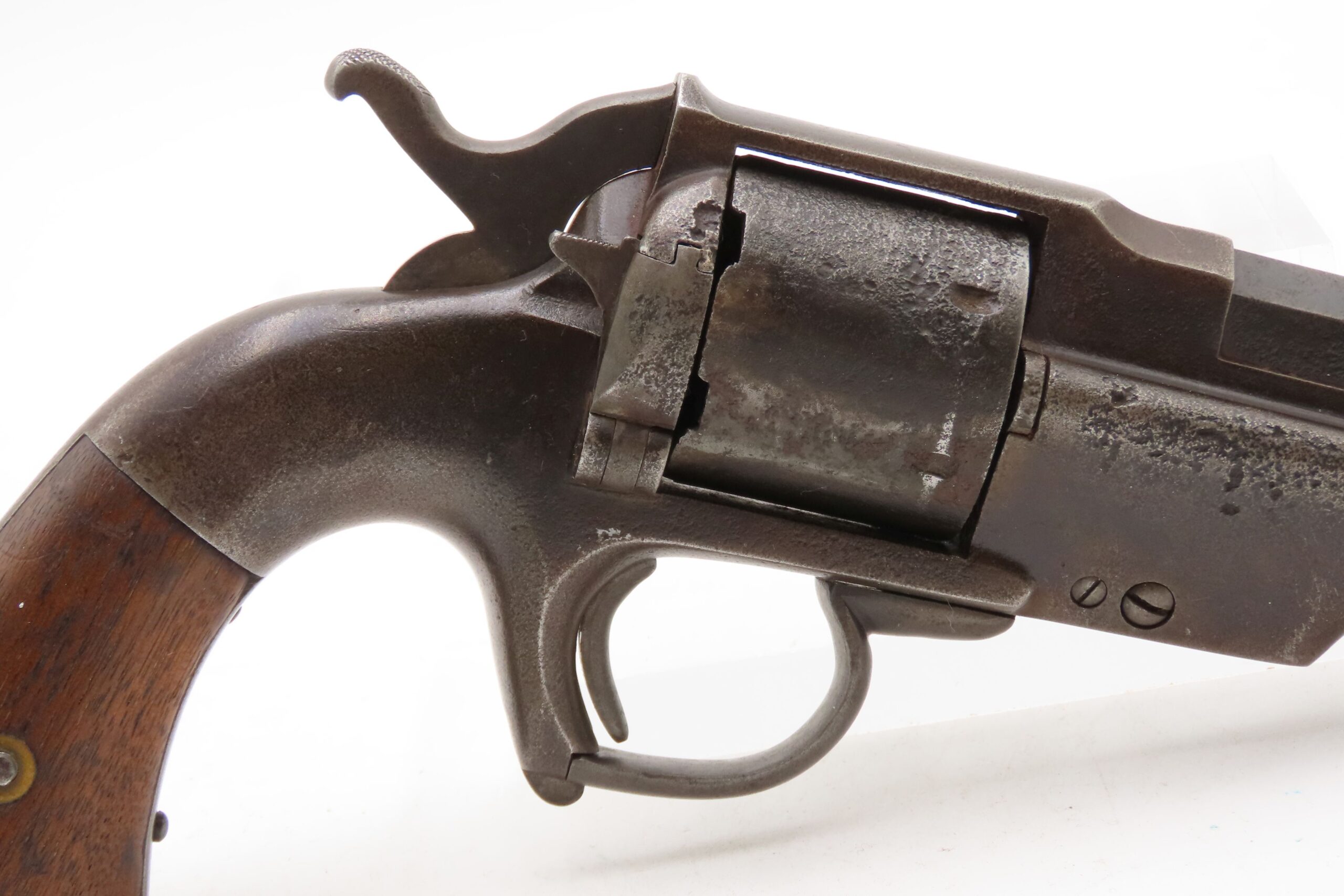 RARE CIVIL WAR Antique ALLEN & WHEELOCK Center Hammer LIPFIRE NAVY Revolver 1 of 250 .36 Cal. LIPFIRE Revolvers Made circa 1861 - Image 18