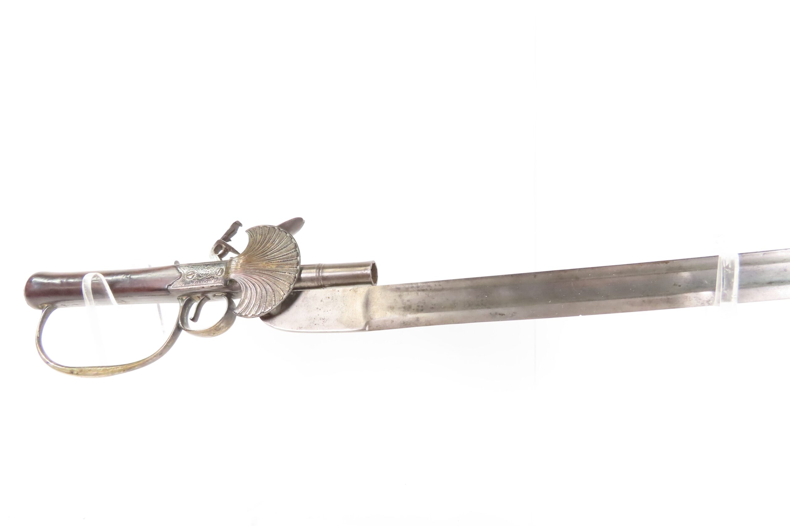 LONDON Antique CHARLES GRIERSON Silver Hilted Flintlock SWORD PISTOL .45 Gunmaker to His Majesty KING GEORGE III - Image 5