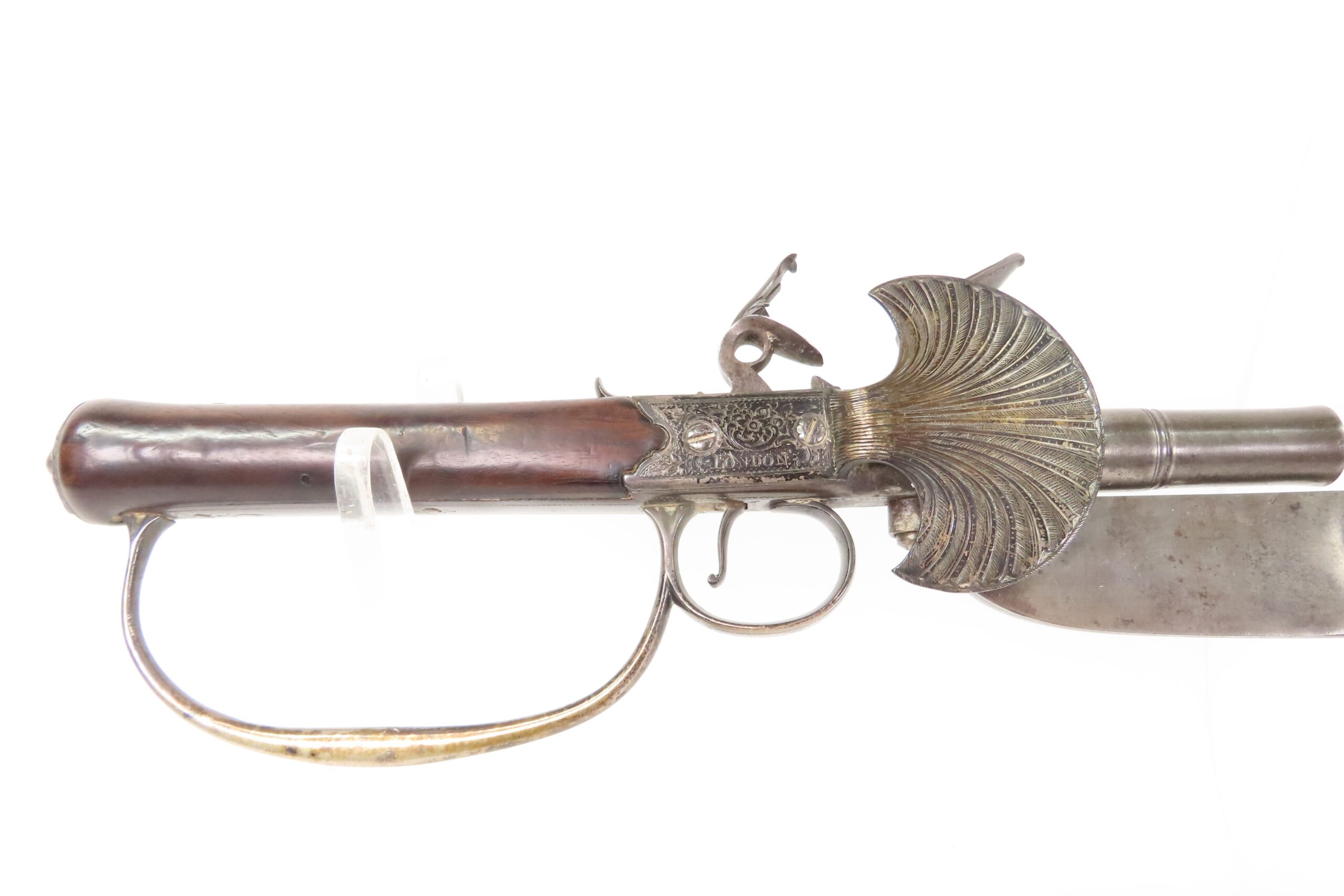 LONDON Antique CHARLES GRIERSON Silver Hilted Flintlock SWORD PISTOL .45 Gunmaker to His Majesty KING GEORGE III - Image 6