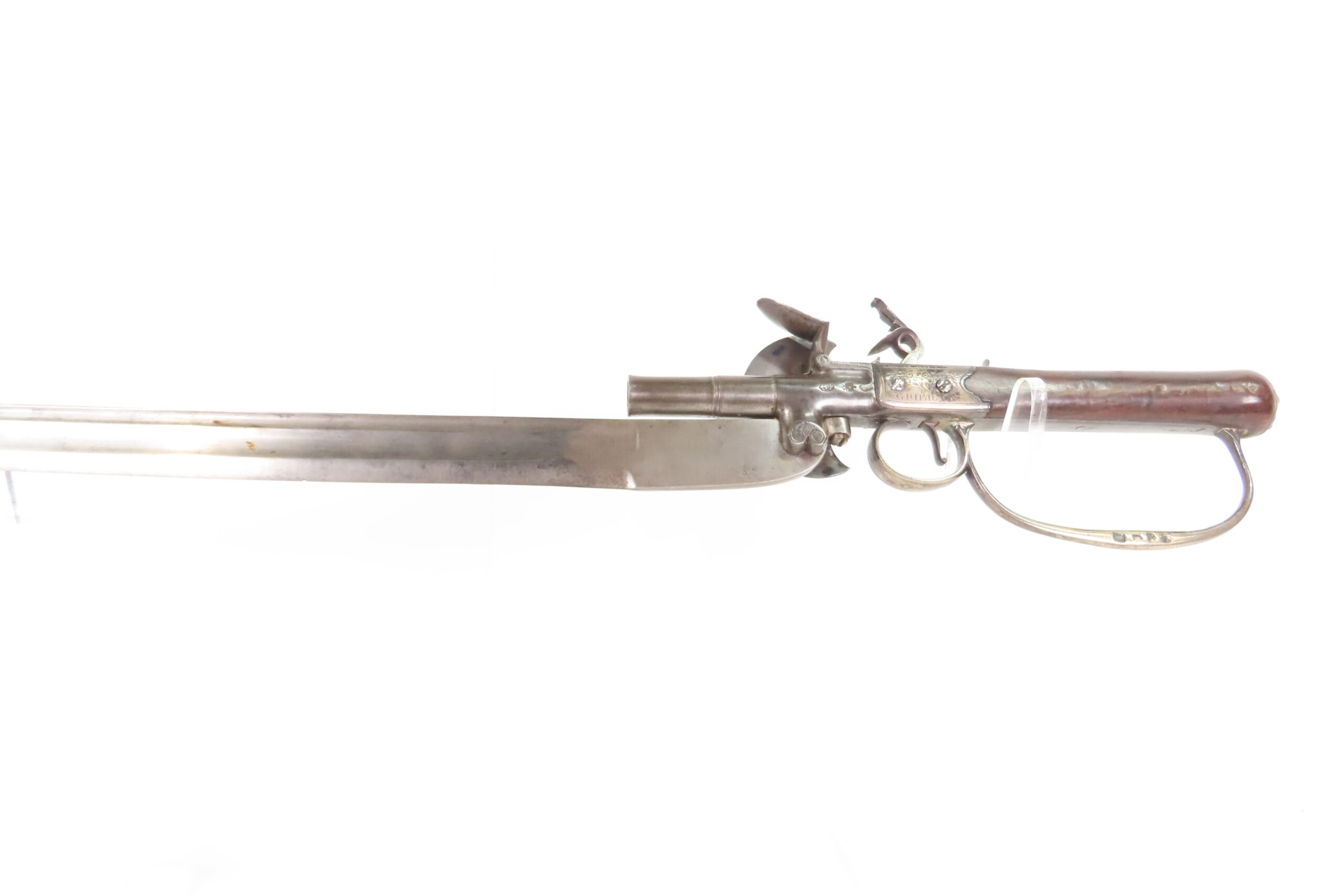 LONDON Antique CHARLES GRIERSON Silver Hilted Flintlock SWORD PISTOL .45 Gunmaker to His Majesty KING GEORGE III - Image 10