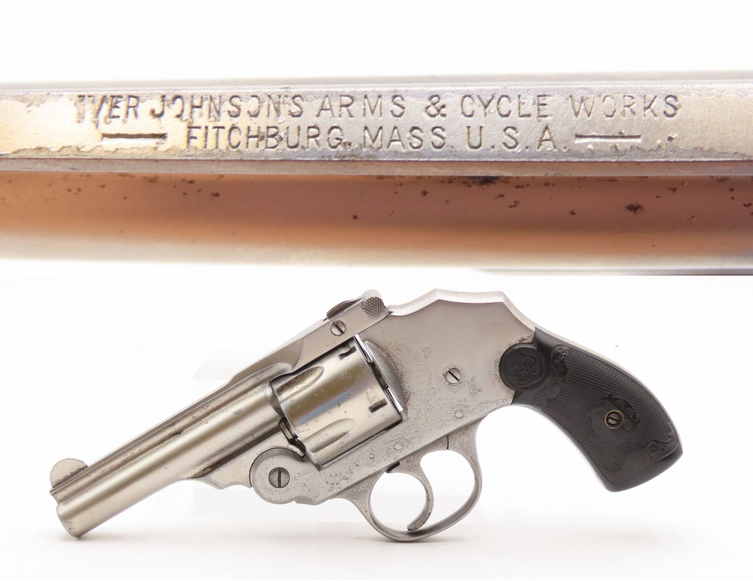 IVER JOHNSON Safety Automatic Hammerless C&R Top Break SELF DEFENSE Handgun TURN OF THE CENTURY Double Action Revolver