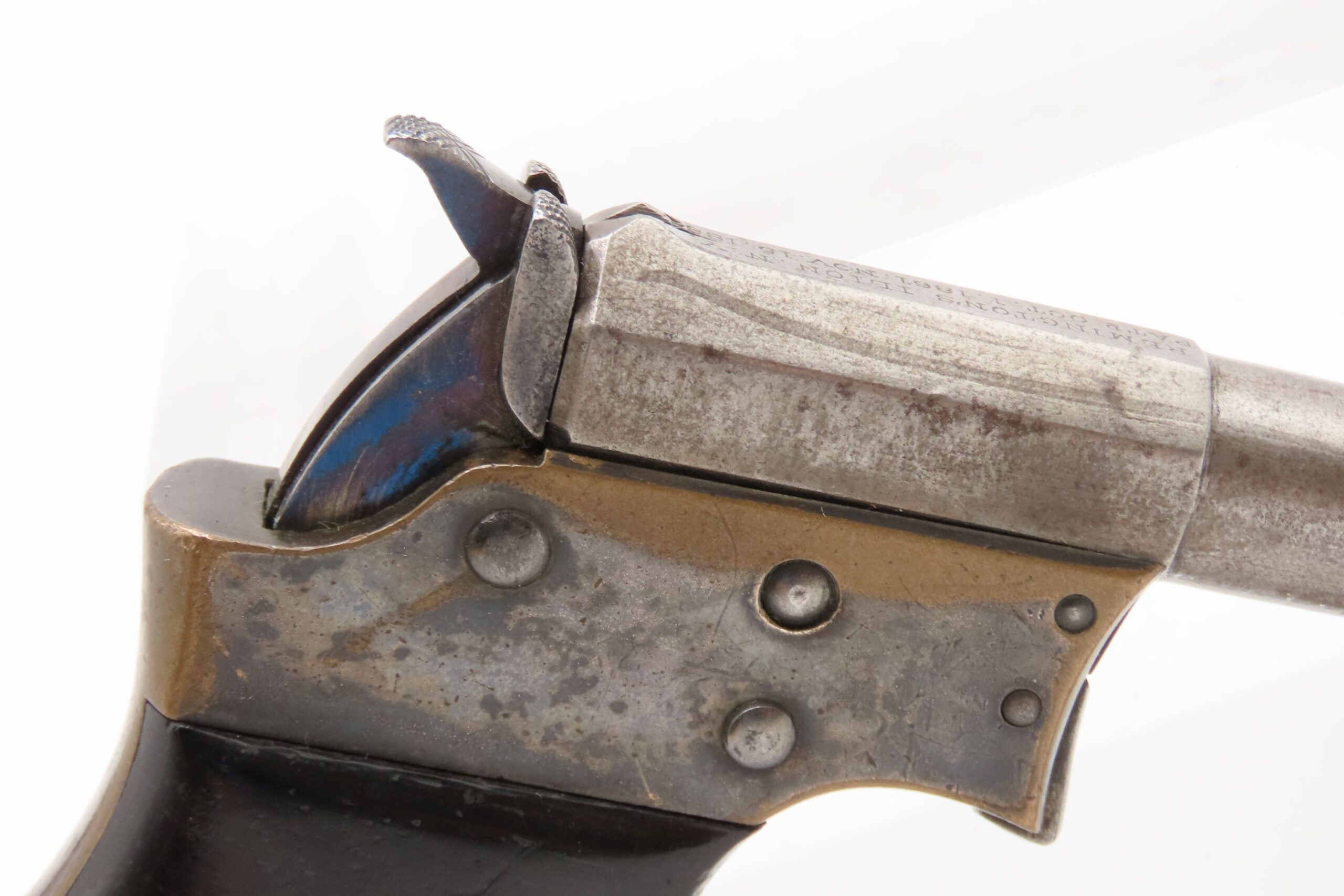REMINGTON Antique SAW HANDLE No. 2 “Vest Pocket” .32 RF DERRINGER Pistol SCARCE 1 of 10,000 Made During Production Run - Image 16