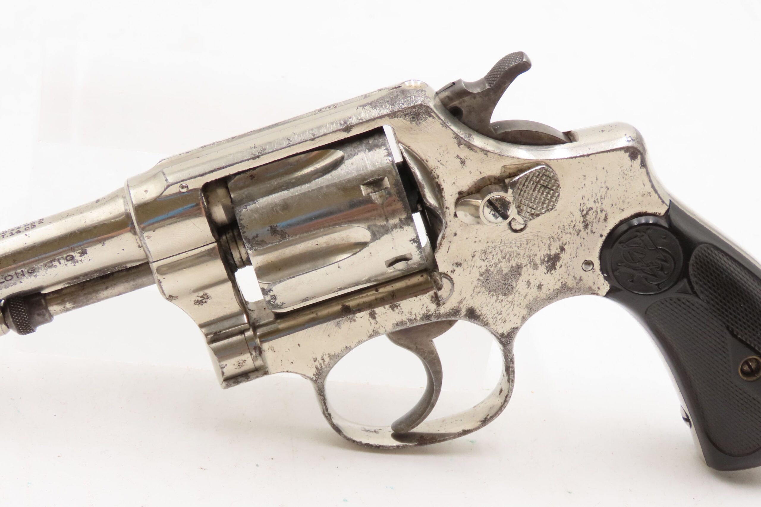 SMITH & WESSON .32 S&W Hand Ejector Model of 1903 SELF DEFENSE Revolver C&R 1914-15 Mfg. CONCEAL & CARRY Nickel Plated Handgun - Image 5