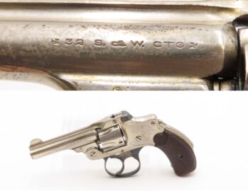 SMITH & WESSON 3rd Model .32 S&W SAFETY HAMMERLESS Five-Shot C&R Revolver DOUBLE ACTION Self Defense Revolver NICKLE FINISH