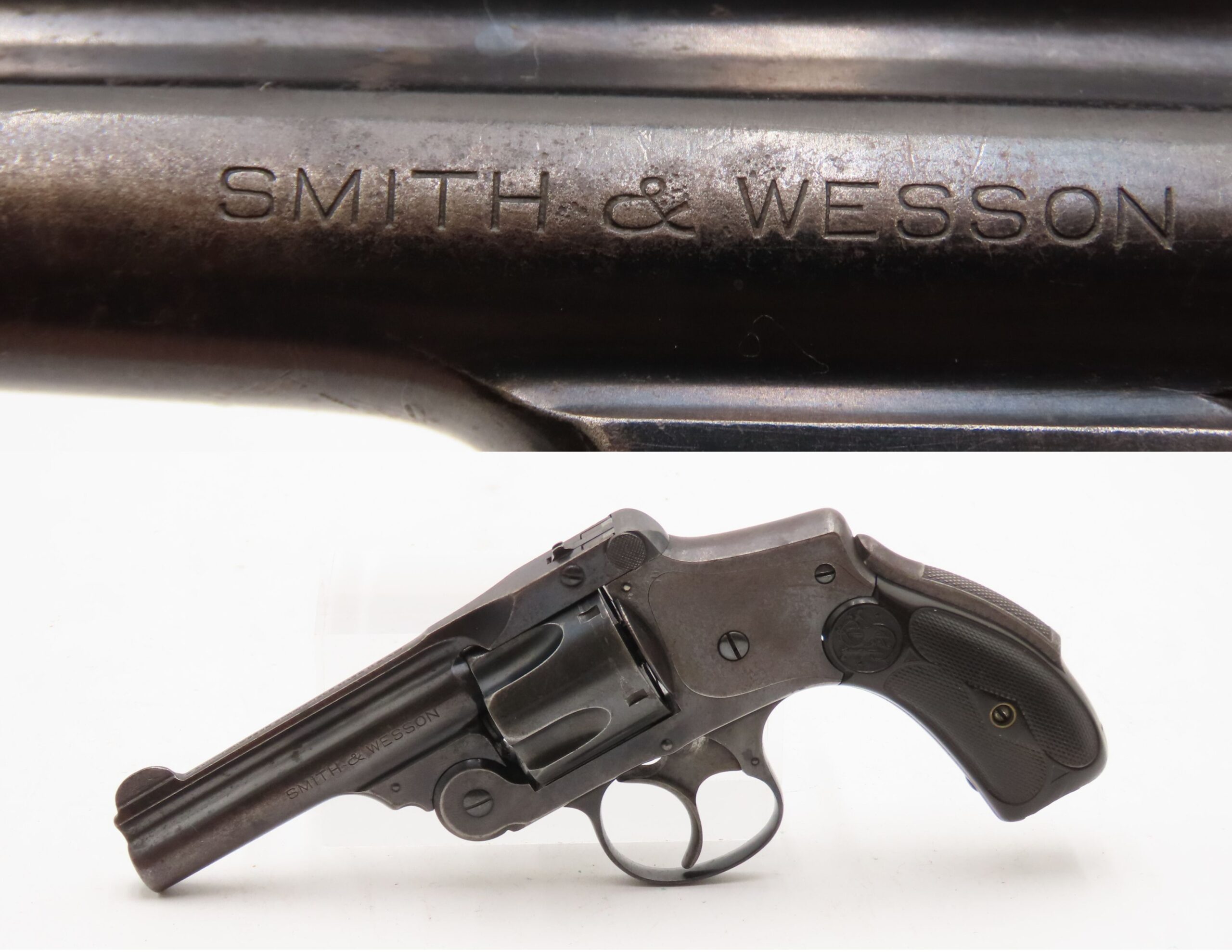 New Departure SMITH & WESSON .38 Safety Hammerless SELF DEFENSE Handgun C&R S&W CONCEAL & CARRY Revolver BLUED FINISH
