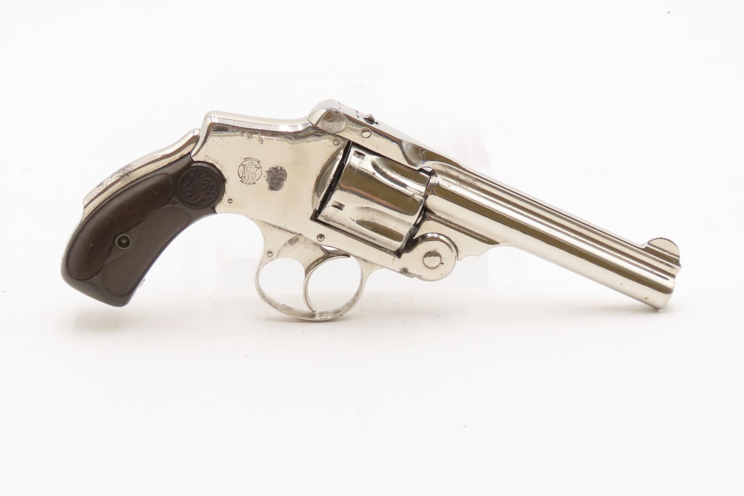 New Departure SMITH & WESSON .38 Safety Hammerless SELF DEFENSE Handgun C&R S&W CONCEAL & CARRY Revolver NICKEL FINISH - Image 16