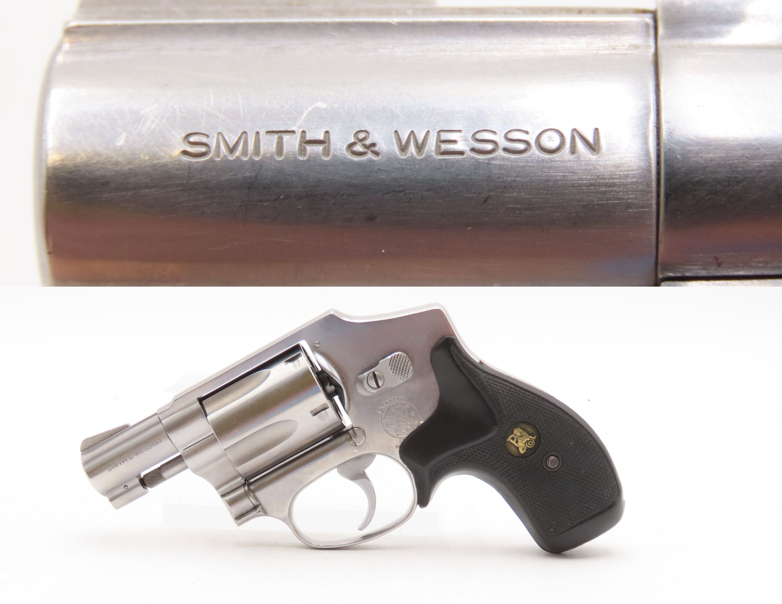 SMITH & WESSON M940 9mm SELF DEFENSE 1990s made Stainless SNUBNOSE Revolver DOUBLE ACTION Hammerless S&W CONCEAL/CARRY Handgun